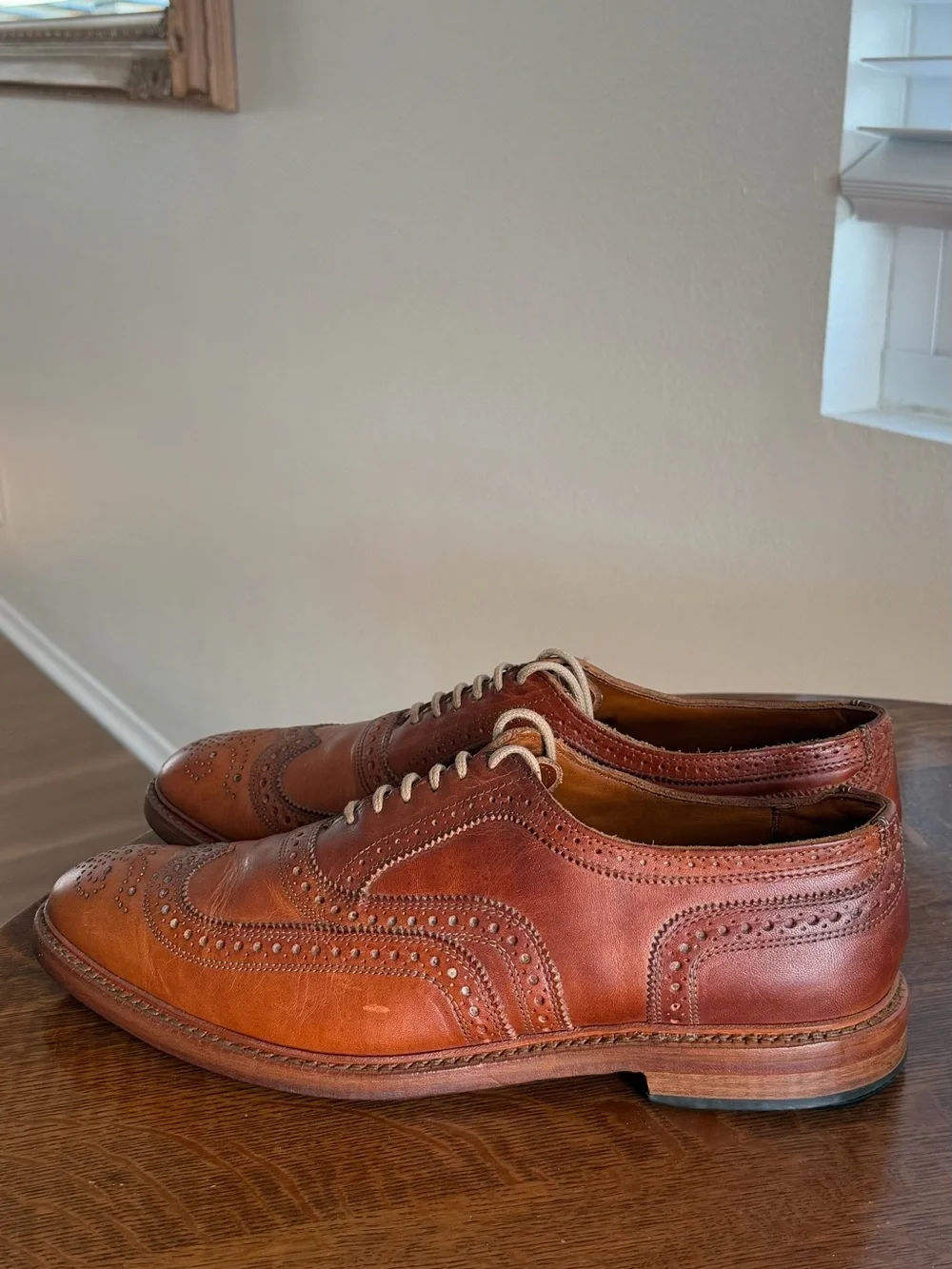 Allen Edmonds McTavish 4035 Brown Leather Wingtip Oxford Men’s 12 D Made in USA